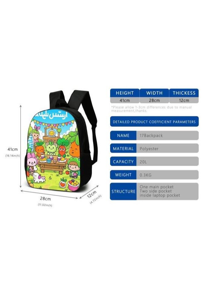 Cartoon style universal three-piece schoolbag - 641  - Image 3