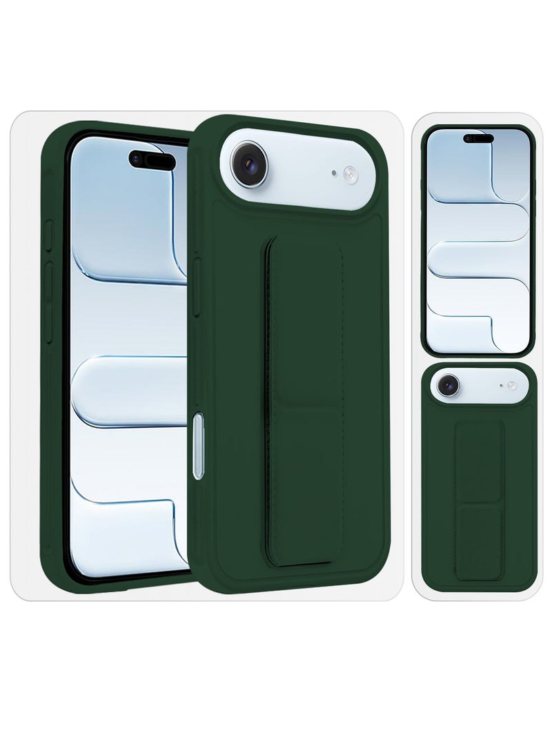 Premium PU Leather Case for iPhone 17 Air with Stand Function Shockproof and Anti Scratch Finger Grip - Image 5