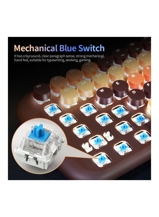 Mofii Candy M Wired Mechanical 84 Keys Gaming Keyboard With Blue Switch White Backlight Multimedia Shortcuts - Image 5