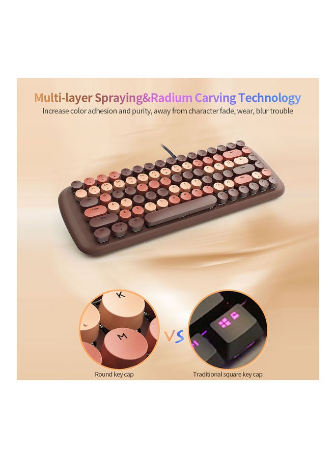 Mofii Candy M Wired Mechanical 84 Keys Gaming Keyboard With Blue Switch White Backlight Multimedia Shortcuts - Image 3
