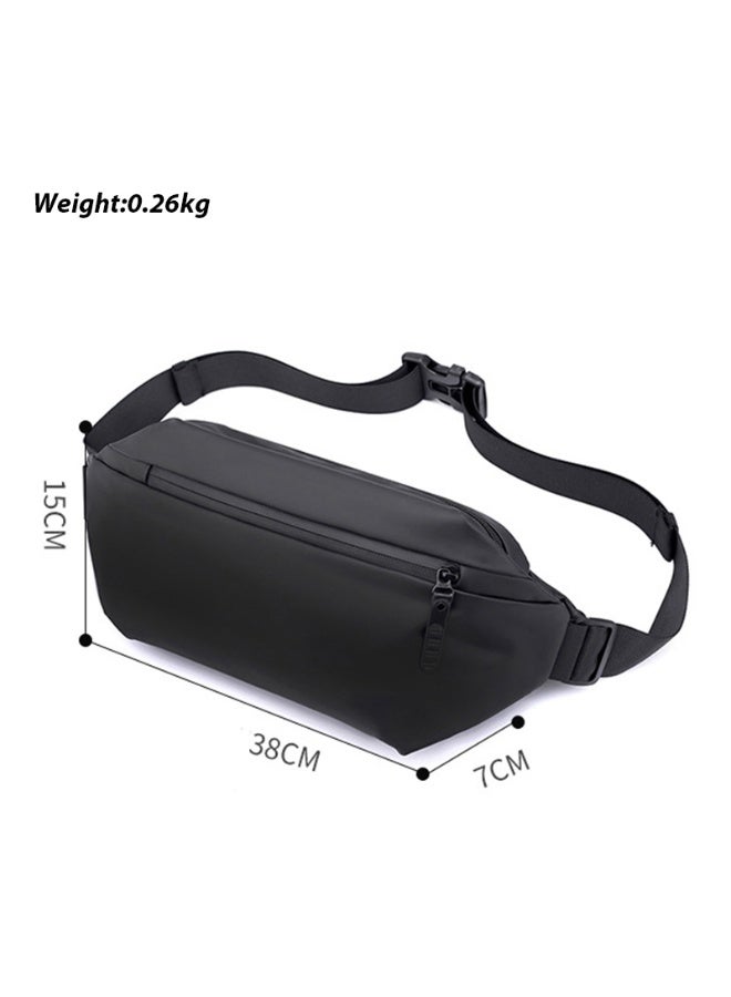 SamoDani Waist Bag with Anti-Theft Zipper – Large Capacity Fanny Pack, Adjustable Belt, Premium Buckle, Travel Hip Bag for Men & Women, Black - Image 2