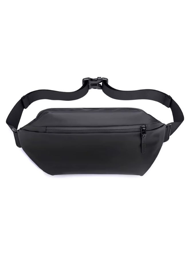 SamoDani Travel Waist Bag with Anti-Theft Zipper – Large Fanny Pack, Adjustable Belt, Premium Buckle, Hip Bag for Men & Women, Black - Image 1