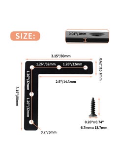 Generic 20 Pcs Heavy Duty L Shaped Corner Brackets for Wood Shelves and Furniture Supports in Stainless Steel  - Image 3
