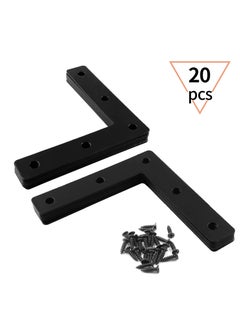 Generic 20 Pcs Heavy Duty L Shaped Corner Brackets for Wood Shelves and Furniture Supports in Stainless Steel  - Image 2