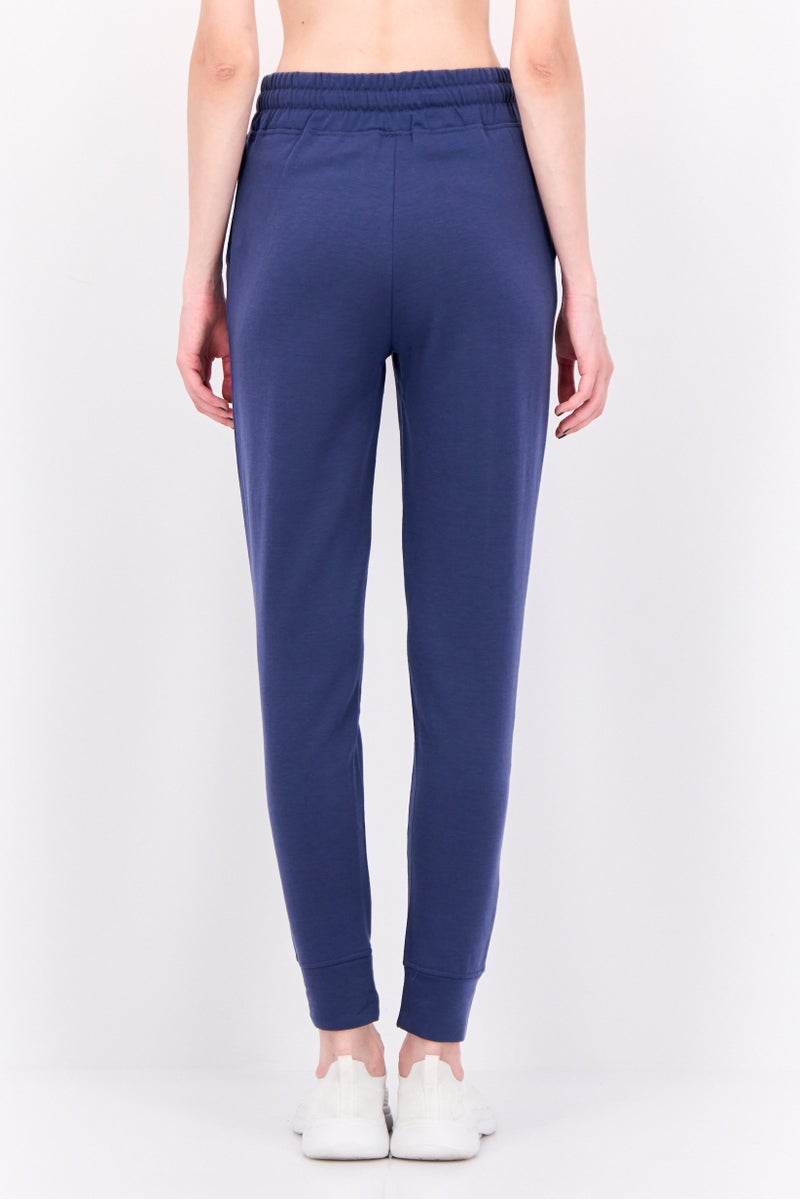 Hype Women Regular Fit Solid Jogger Pants, Slate Blue - Image 3
