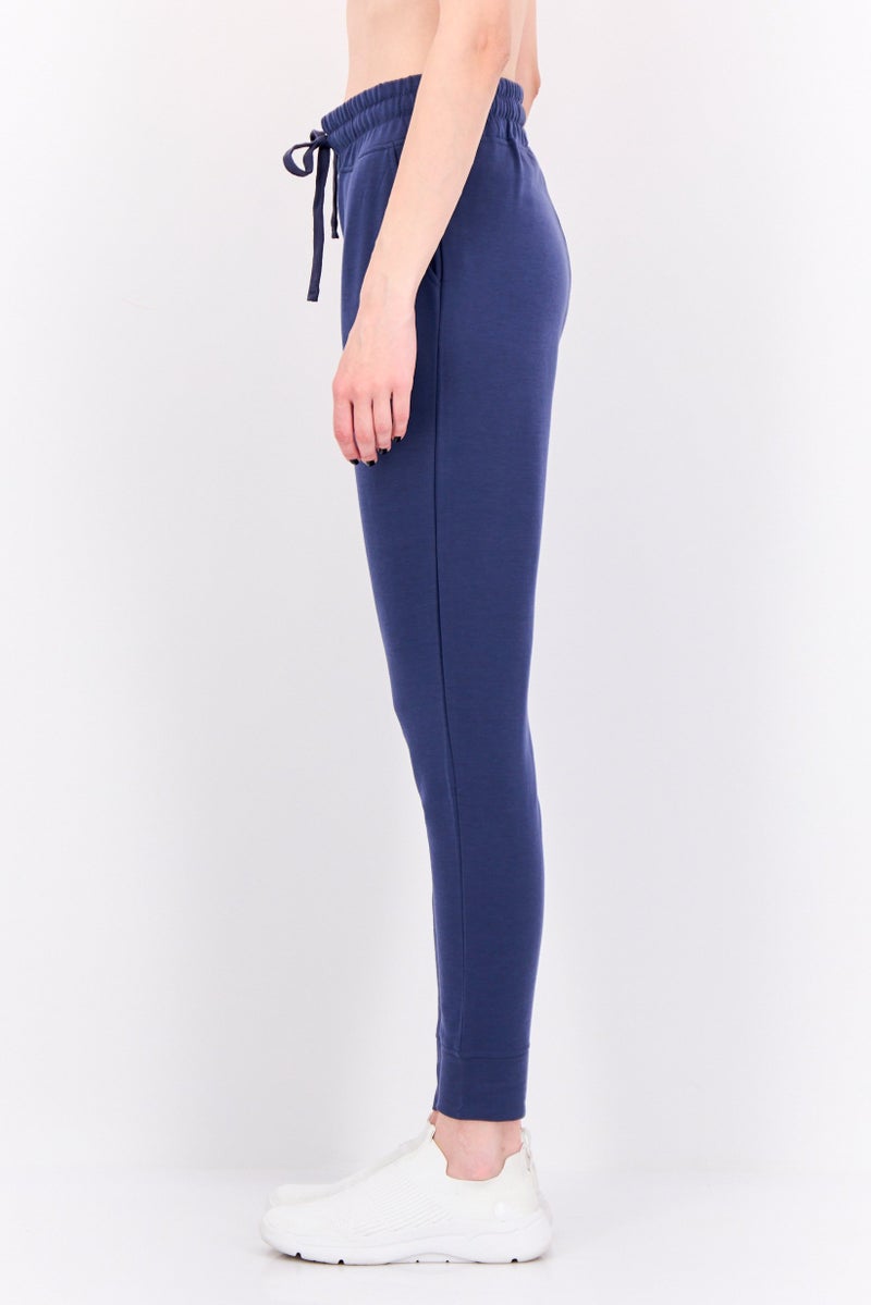 Hype Women Regular Fit Solid Jogger Pants, Slate Blue - Image 2