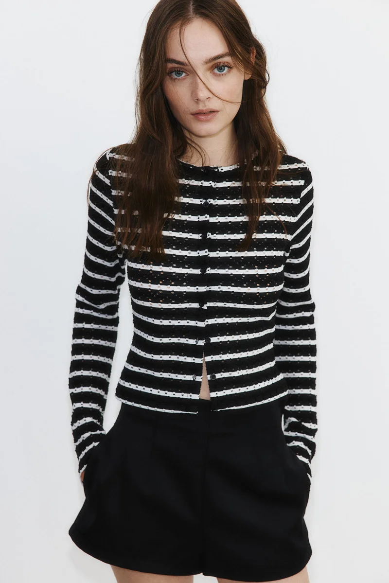 H&M Pointelle jersey cardigan