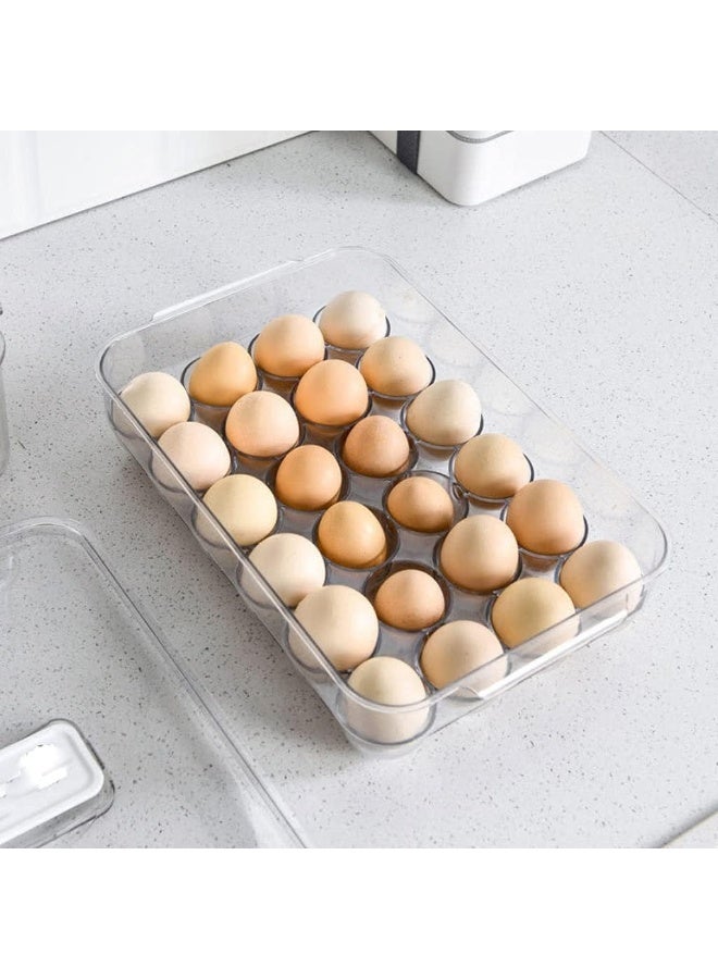 SAQOWARE Premium Quality Transparent 30-Egg Storage Tray with Lid – Durable Refrigerator Egg Holder Box with Secure Lock & Handle – BPA-Free, Stackable, Easy Clean, Crystal Clear Egg Organizer for Fridge & Kitchen - Image 2
