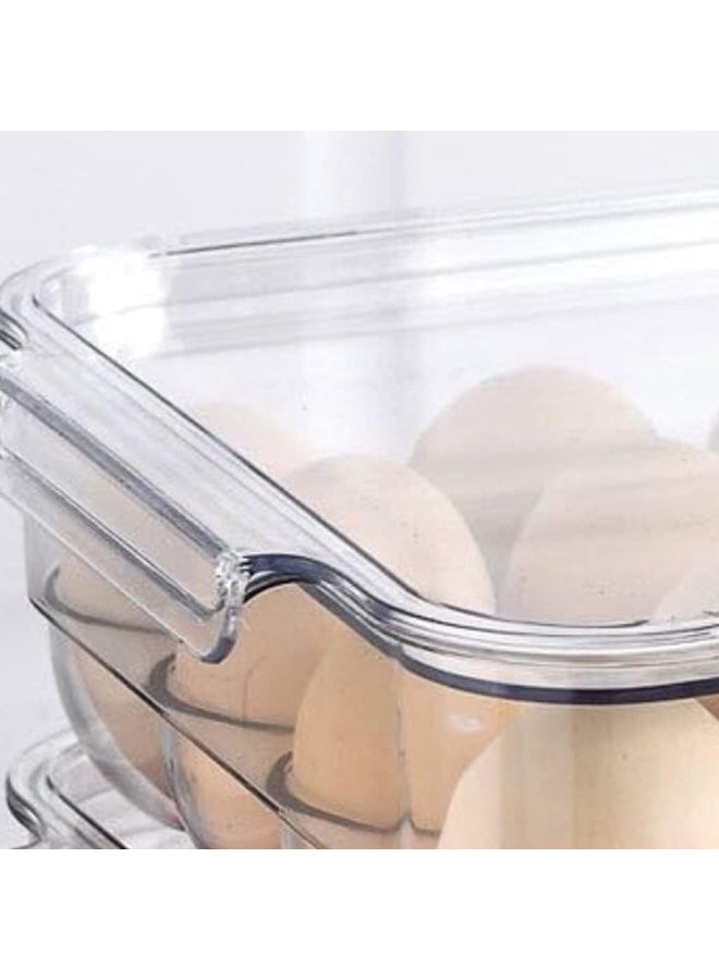 SAQOWARE Premium Quality Transparent 30-Egg Storage Tray with Lid – Durable Refrigerator Egg Holder Box with Secure Lock & Handle – BPA-Free, Stackable, Easy Clean, Crystal Clear Egg Organizer for Fridge & Kitchen - Image 4