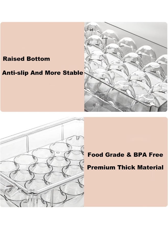 SAQOWARE Premium Quality Transparent 30-Egg Storage Tray with Lid – Durable Refrigerator Egg Holder Box with Secure Lock & Handle – BPA-Free, Stackable, Easy Clean, Crystal Clear Egg Organizer for Fridge & Kitchen - Image 5