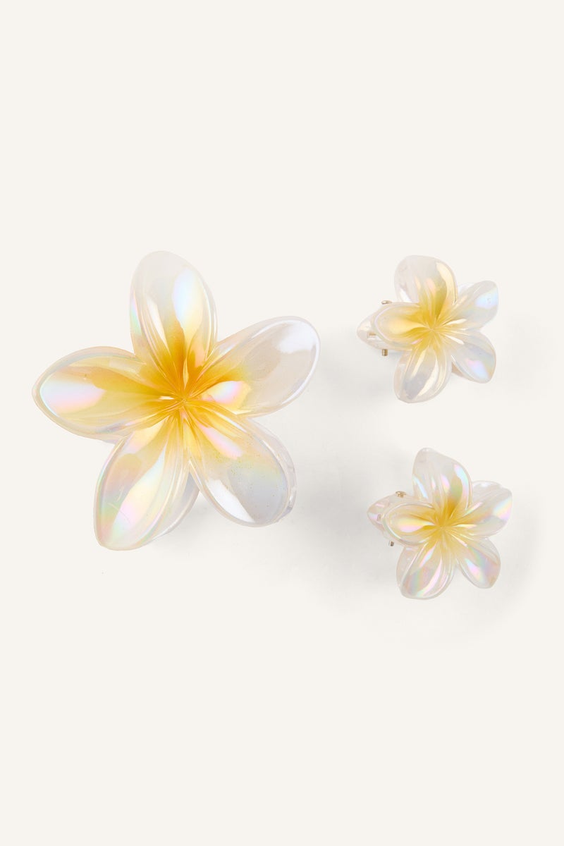 DeFacto White Woman Woman 3 Piece Hair Clip Set Casual - Image 1