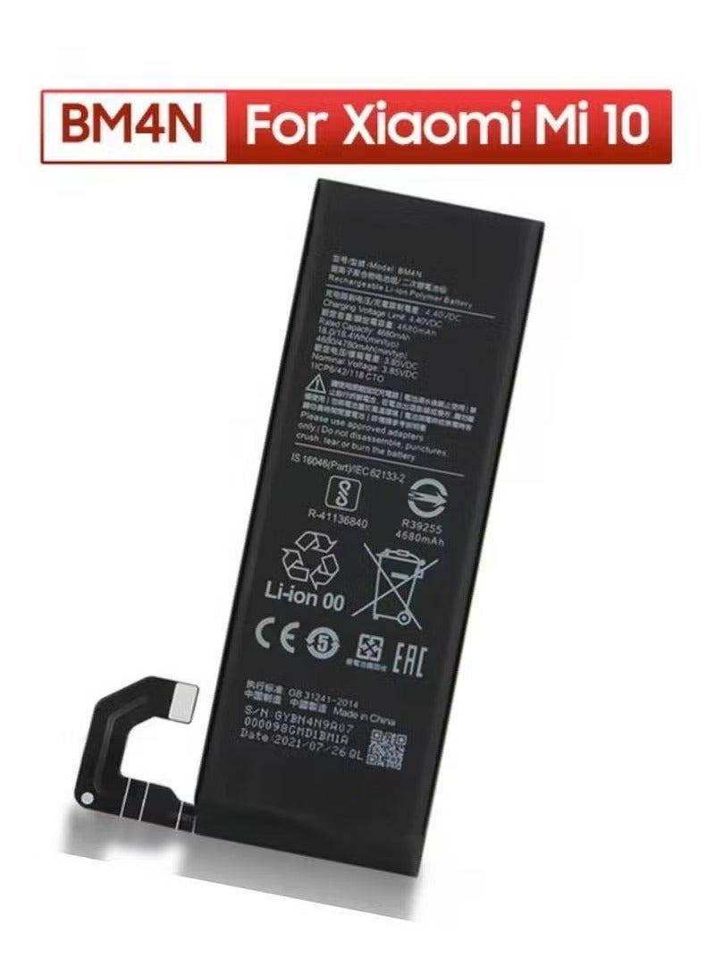 JAJEEK High-Quality Original Replacement Battery for Xiaomi Mi 10 5G/10S – Black | Premium Lithium-Ion Cell, Long-Lasting Power, Fast Charging, Safe and Easy Installation, Reliable Performance for Xiaomi Smartphones - Image 1