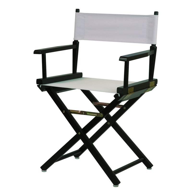 Casual Home Casual Home 18 Directors Chair Black Frame with White Canvas