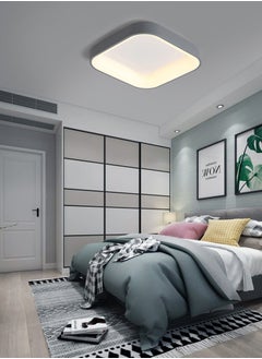 Rewell LED Ceiling Light 72W Energy-Saving Lamp, Metal Square Lamp 3 Colors 3000k-6000k, Remote Control Dimming, Suitable for Corridor Entrance Office Bedroom Kitchen, Gray  - Image 4