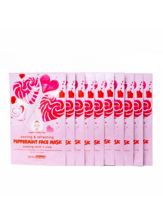 BioMiracle BioMiracle Cooling & Refreshing Peppermint Face Mask (10 Pack) (10 Sheets)  - Image 1