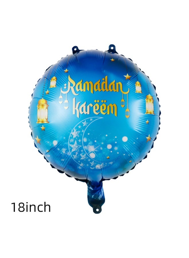 Eid Mubarak Banner with Moon Foil Balloon & Confetti Latex Balloons – Ramadan Kareem Party Decoration Set - Image 2