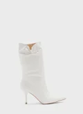 ايلا Ruched Pointed Stiletto Boot