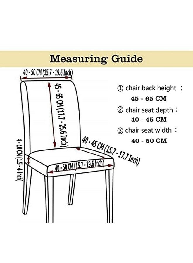 Styleys غطاء كرسي طعام مطبوع قابل للتمدد قابل للغسل أغطية كراسي مرنة واقي مقعد زهور بوليستر ومزيج بوليستر (مجموعة من 6، SLMC158 أسود/أحمر سرخس) - Image 3