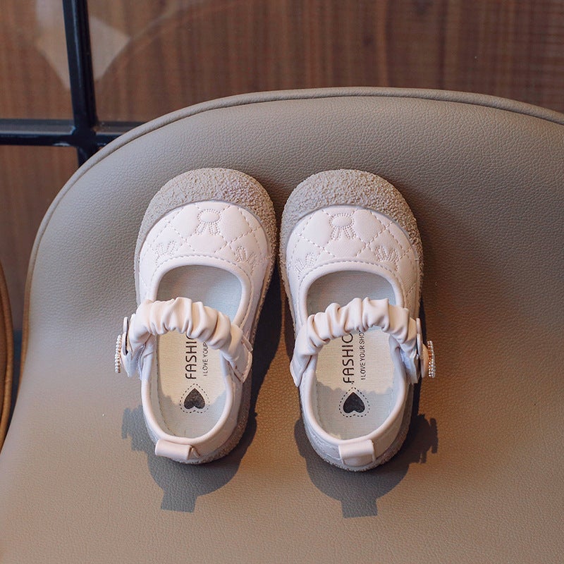 Girls'' Single Shoes, Baby Shallow Mouth Loafers, 2026 Spring and Autumn New Style, Cute Soft-Soled Princess Shoes for Little Girls, Big-Toe Shoes - Image 2