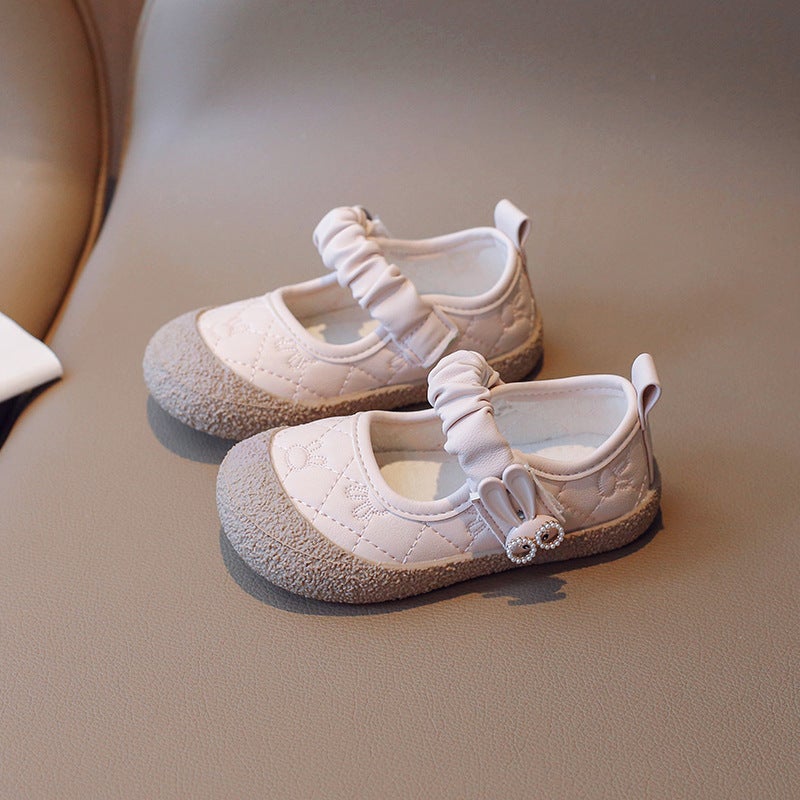 Girls'' Single Shoes, Baby Shallow Mouth Loafers, 2026 Spring and Autumn New Style, Cute Soft-Soled Princess Shoes for Little Girls, Big-Toe Shoes - Image 3