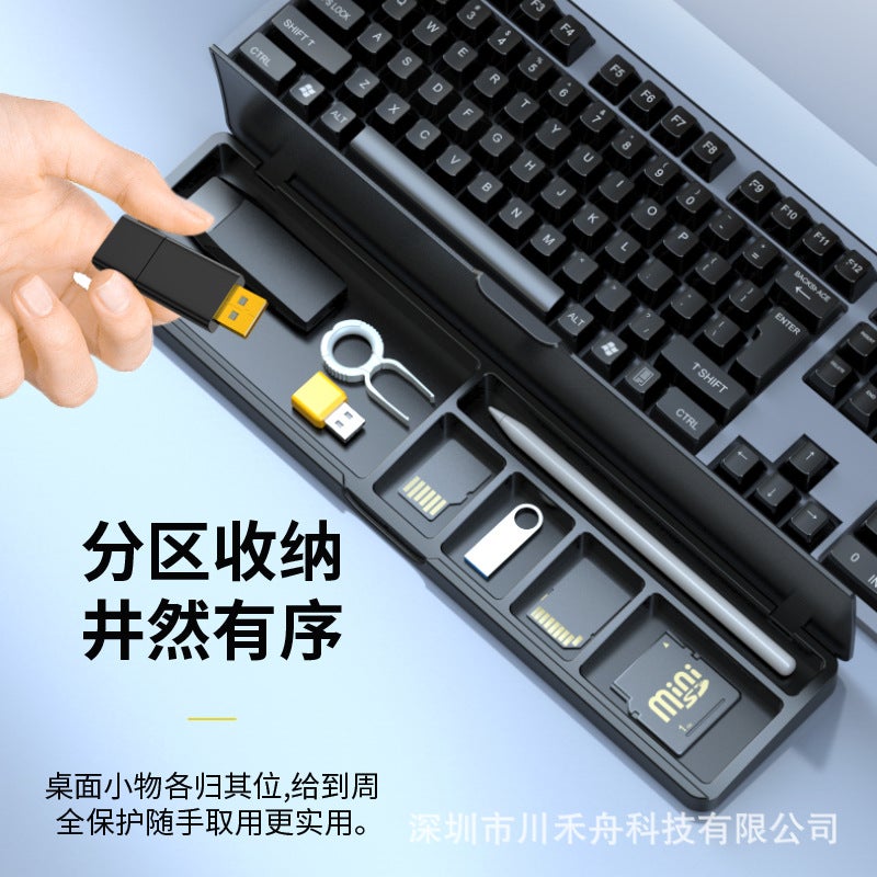 Mechanical Keyboard Hand-Held Mouse Wrist Pad Desktop Palm-Held Storage Box Female Office Typing Wrist Pad 87 Key Code Word - Image 4