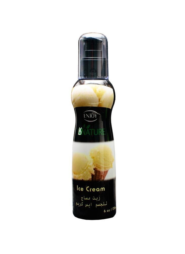 ENJOY - Enjoy Massage Oil is an excellent choice to moisturize and nourish the skin quickly and without any greasy effect with ice cream 175 ml - Image 1