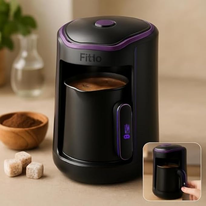 FITTO Portable Coffee Maker 600W Mini Coffee Machine For Home And Travel 300Ml Capacity - Image 3