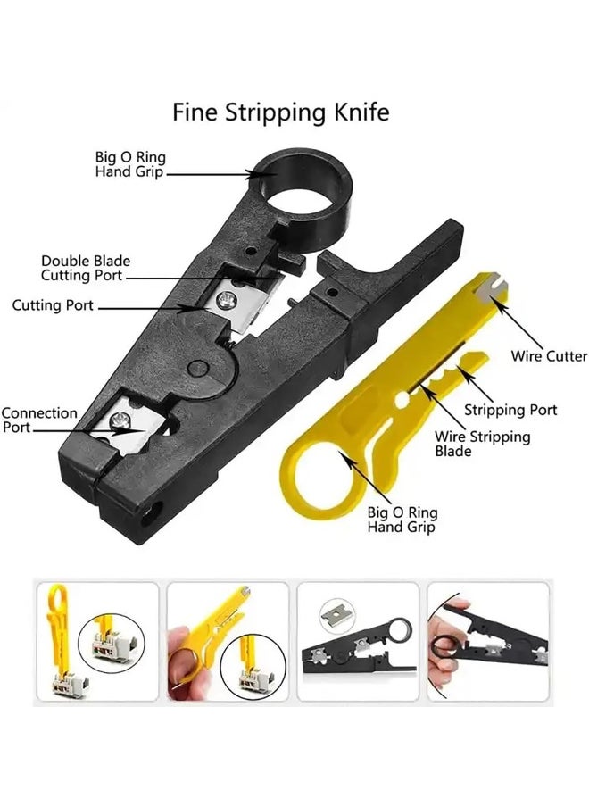 melfi Melfi 9 In 1 Professional Network Installation And Wiring Maintenance Repair Tool Kit  - Image 5
