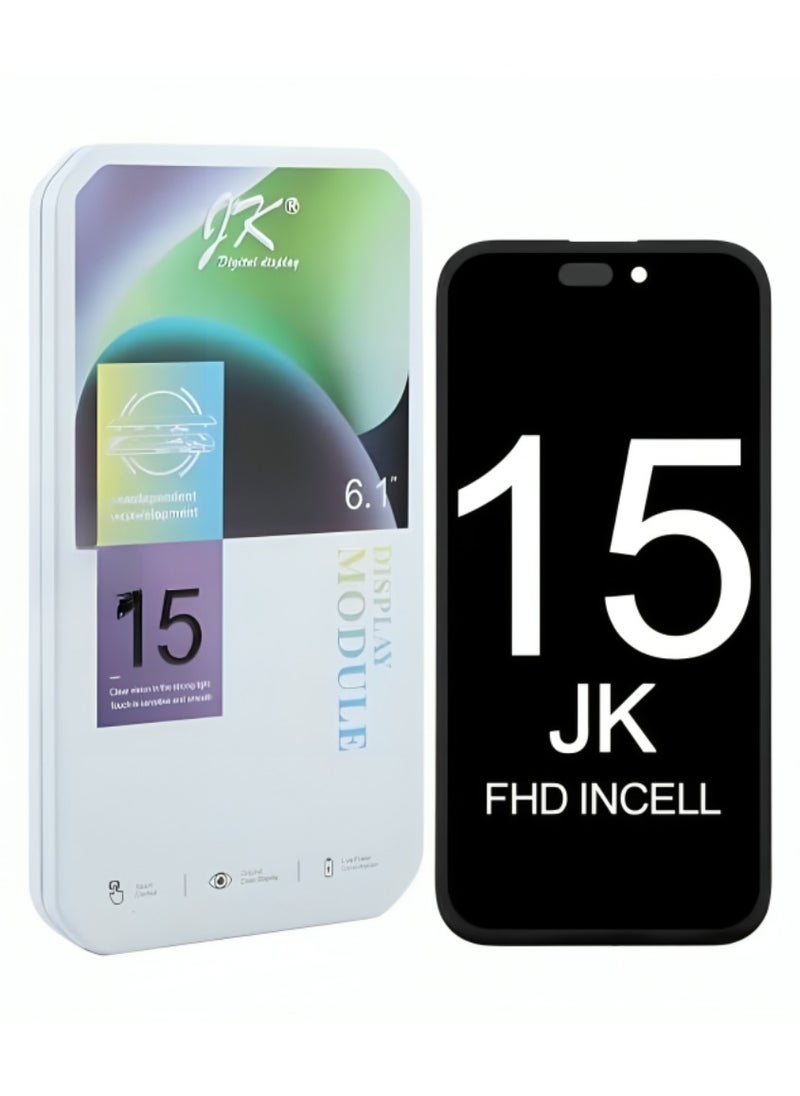 JK LCD screen for Apple iPhone 15  black  - Image 1
