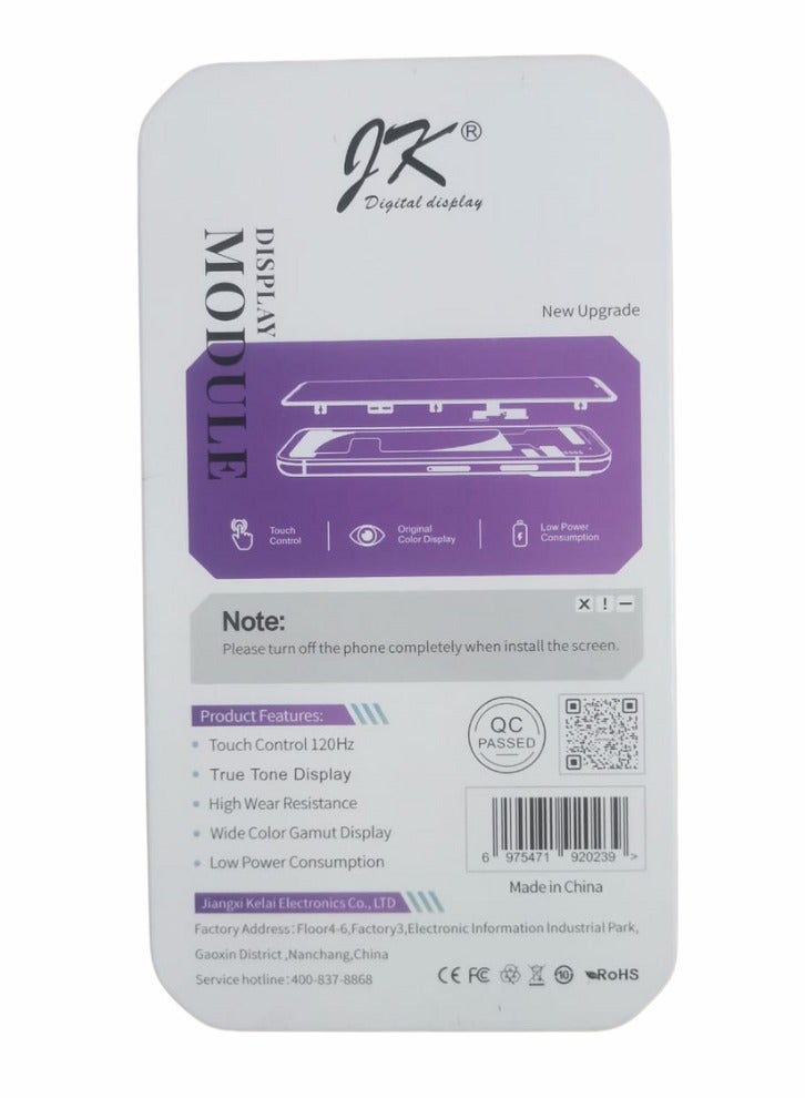 جي كي شاشة LCD لهاتف ابل ايفون 15 باللون الأسود - Image 2