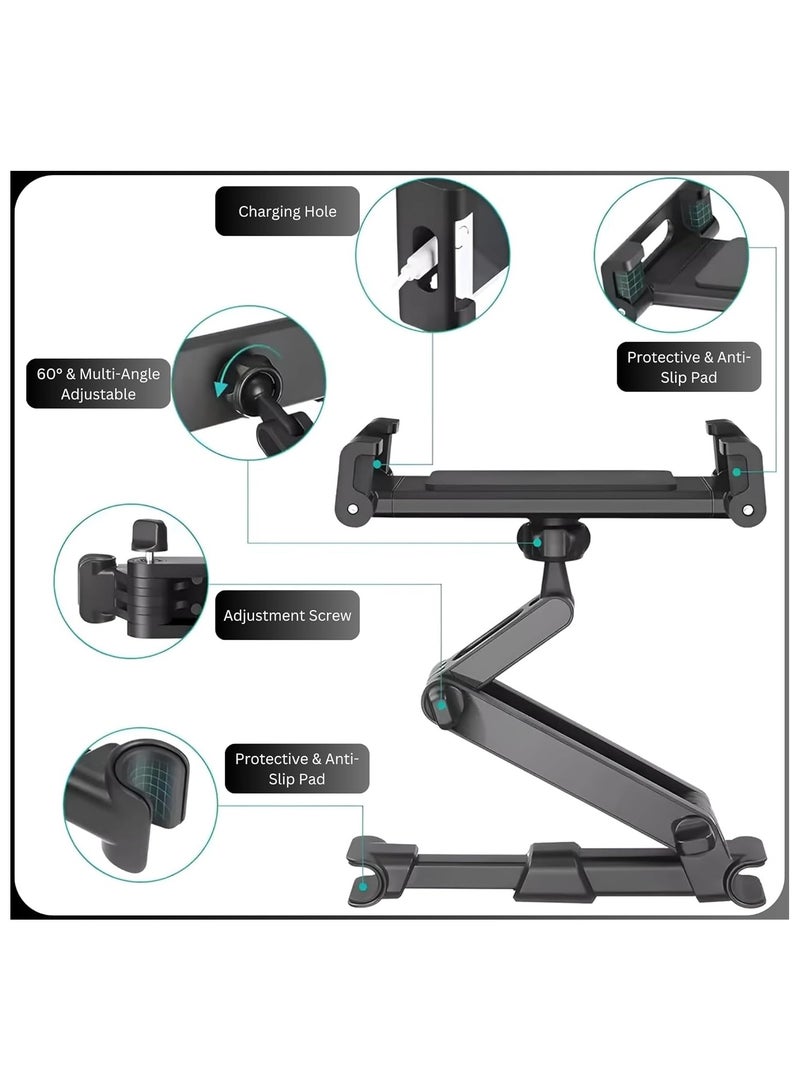 OHAHO Car Headrest Mount Tablet Headrest Holder -360 Degree Adjustable Car Backseat Stand Cradle Compatible with iPad Pro Air Mini Galaxy Tabs Other 4.7-12.9-inch Cellphones Tablets and Switch - Image 2