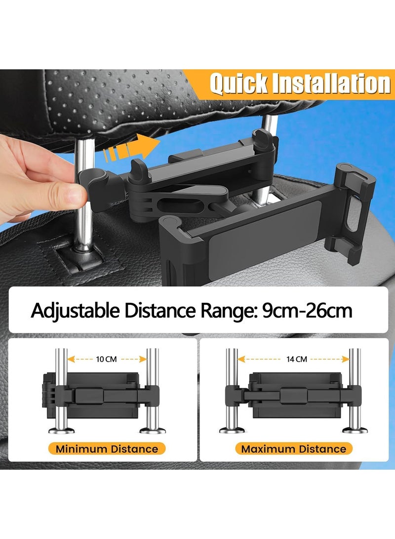 OHAHO Car Headrest Mount Tablet Headrest Holder -360 Degree Adjustable Car Backseat Stand Cradle Compatible with iPad Pro Air Mini Galaxy Tabs Other 4.7-12.9-inch Cellphones Tablets and Switch - Image 3