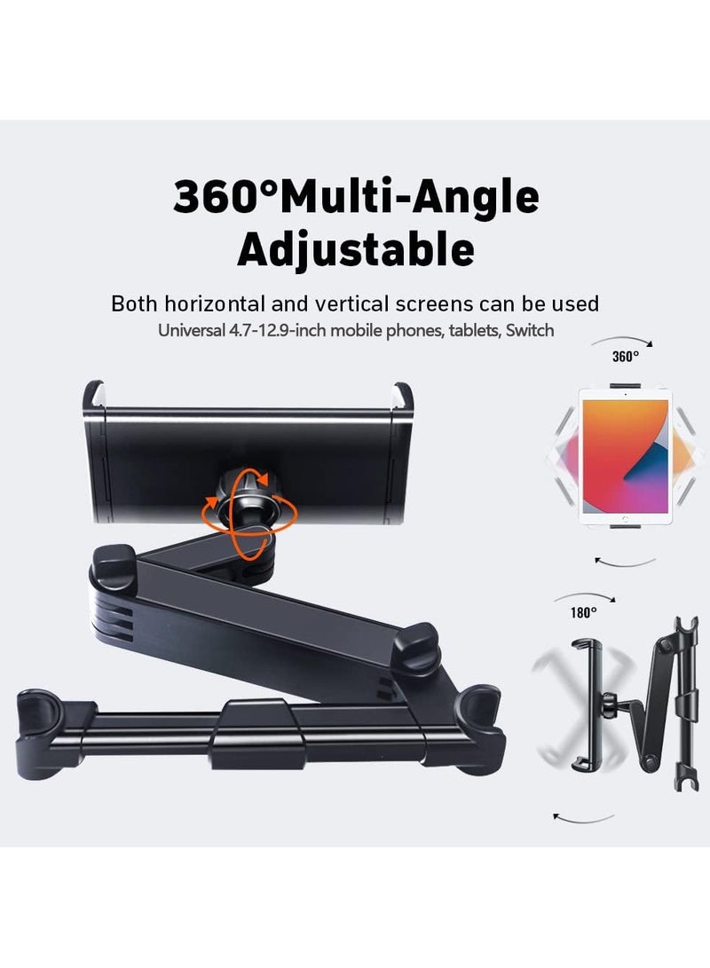OHAHO Car Headrest Mount Tablet Headrest Holder -360 Degree Adjustable Car Backseat Stand Cradle Compatible with iPad Pro Air Mini Galaxy Tabs Other 4.7-12.9-inch Cellphones Tablets and Switch - Image 5