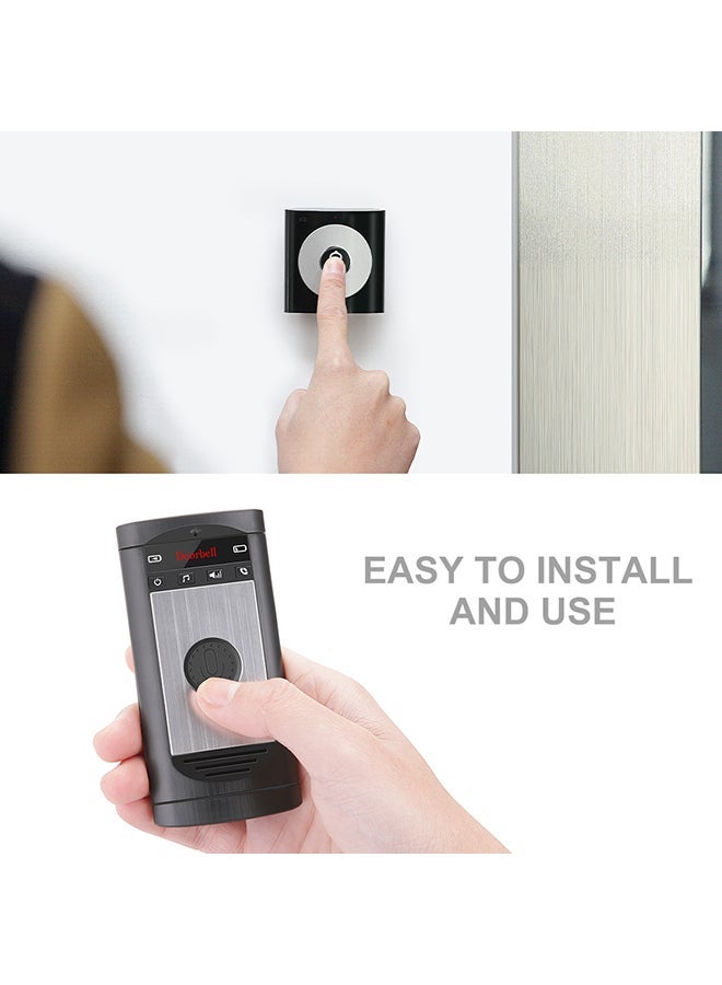 نيبمينينت 2-Way Wireless Voice Intercom Doorbell Black/Grey  - Image 3