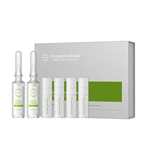 OxygenCeuticals Spicule Regentox AntiAging Ampoule Kit with Powerful Antioxidants Sea Sponge Spicules for Wrinkle Care Skin Renewal Spicule Skincare Kit 5ml016 oz Set of 6