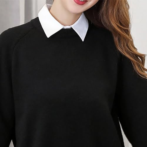 Fapiwen Fake Collar, Dickey Collar Tops, Detachable Collar for Women, White Cotton Half Shirt False Collar, Women Detachable Collar, Detachable False Shirt Collar for Girls (Free Size) - Image 5