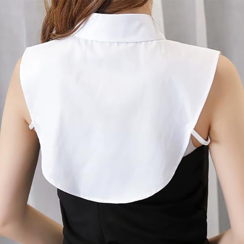 Fapiwen Fake Collar, Dickey Collar Tops, Detachable Collar for Women, White Cotton Half Shirt False Collar, Women Detachable Collar, Detachable False Shirt Collar for Girls (Free Size) - Image 4