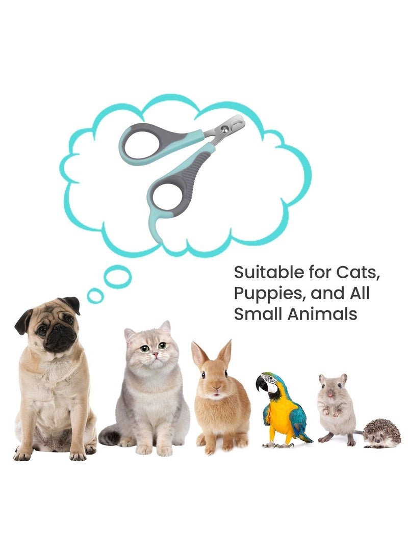 Cat Nail Clipper, Professional Stainless-Steel Claw Clipper Trimmer with Nail File, Cat Claw Clippers, Pet Nail Clippers Trimmer for Cats, Kittens, Hamster, Rabbits, Birds, & Small Breed Animals - Image 3