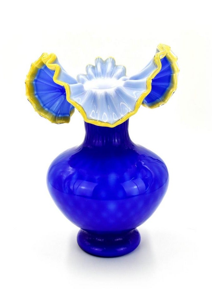 Solitaire L.T.R Blue Flower Vase||Tabletop Flower Vase for Home Decor Bedroom Living Room Office Wedding | Table Decorative Item for Festivals Birthday  - Image 1