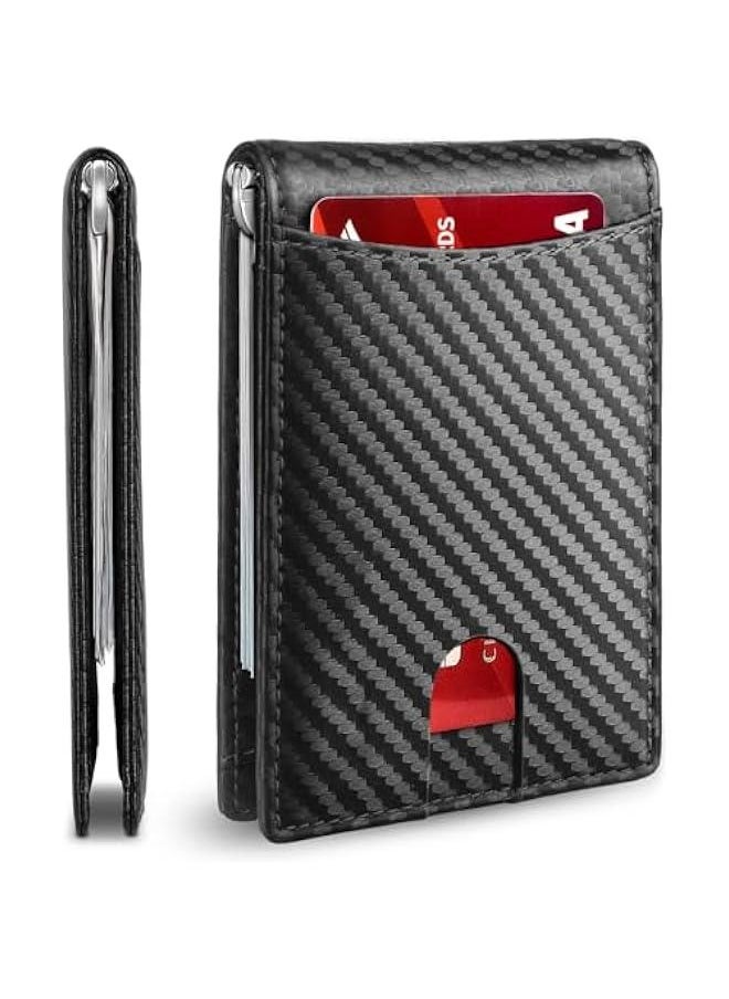 MOXO - Slim Wallets for MenMy Clip Card HolderRFID BlockingMinimalist Credit Card Holder Men's Wallet Minimalist Leather Bifold Front Pocket Durable Large Capacity - Image 1