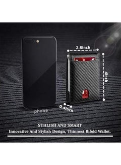 MOXO Slim Wallets for MenMy Clip Card HolderRFID BlockingMinimalist Credit Card Holder Men's Wallet Minimalist Leather Bifold Front Pocket Durable Large Capacity  - Image 4