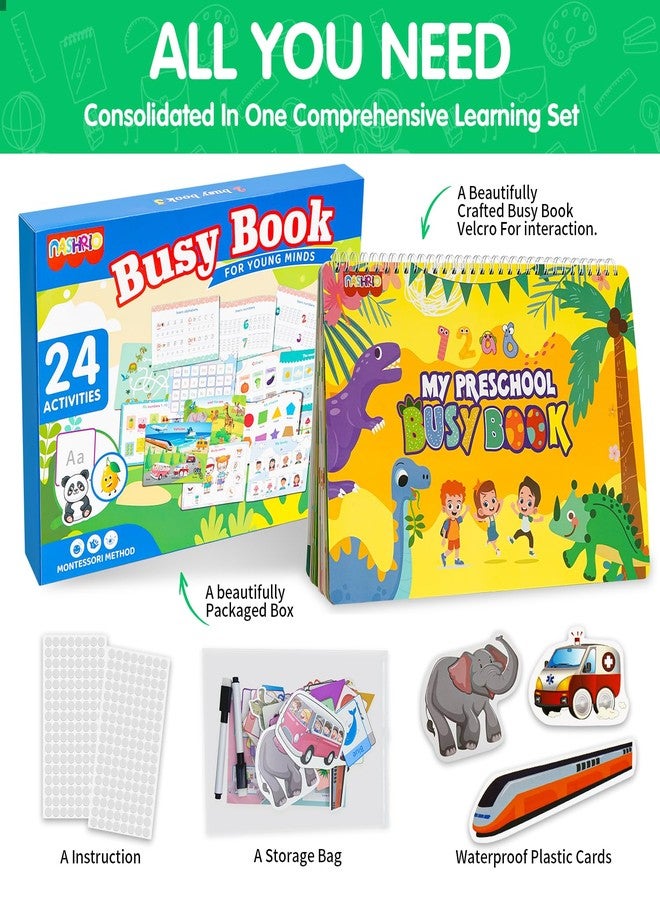 NASHRIO Montessori 24 Themes Busy Book for Toddlers 3-5, Engaging Preschool Learning Activities for Home School Travel - Educational Toy for 3-6 Year Old Boys & Girls - Image 3
