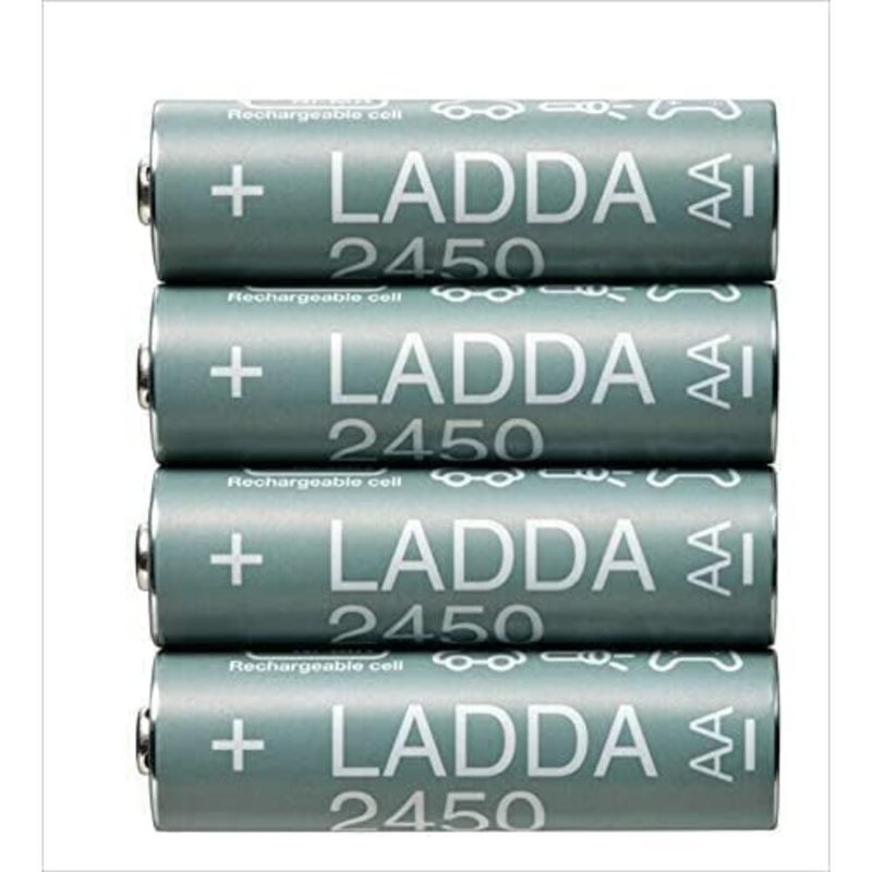 LADDA rechargeable batteries for electronic devices, nickel-metal hydride, grey, high capacity 2450mAh - Image 3
