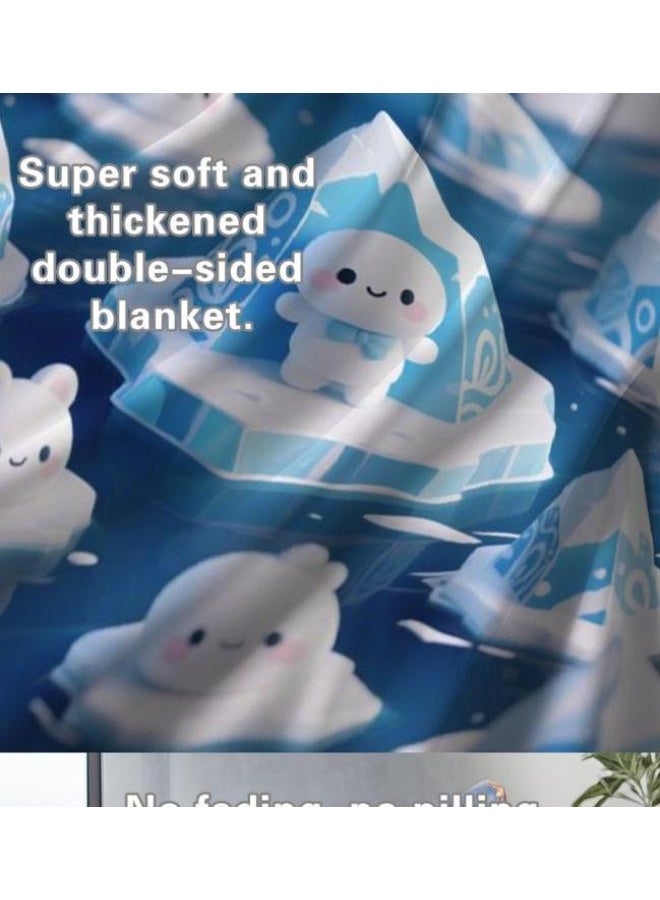 عام بطانية رقيقة من الفانيلا (حرارة ومريحة، ومناسبة للنوم واستخدام اللعبة والغبار والرمل) 150 سم * 200 سم - 753 - Image 5