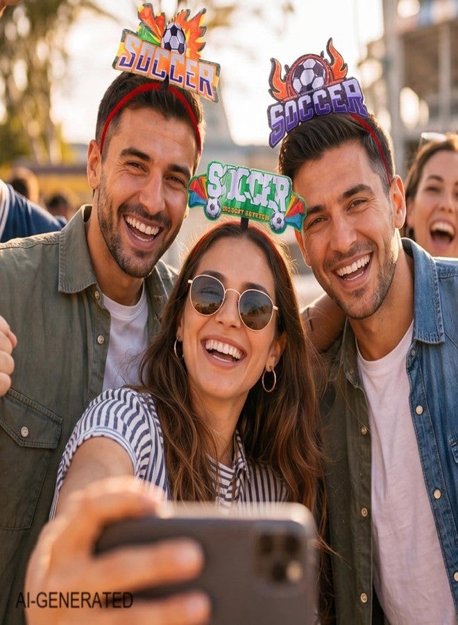 بريشو طقم عصابات رأس لمحبي كرة القدم من بريشو، 3 قطع، إكسسوار مثالي لحفلات يوم المباراة للنساء والرجال - Image 2
