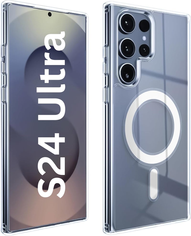 REALCASE for Samsung S24 Ultra 5G Magnetic Clear Case | Durable, Scratch-Resistant | Slim Transparent Compatible with MagSafe | Protective TPU Bumper Back Cover for Samsung Galaxy S24 Ultra 5G - Image 1
