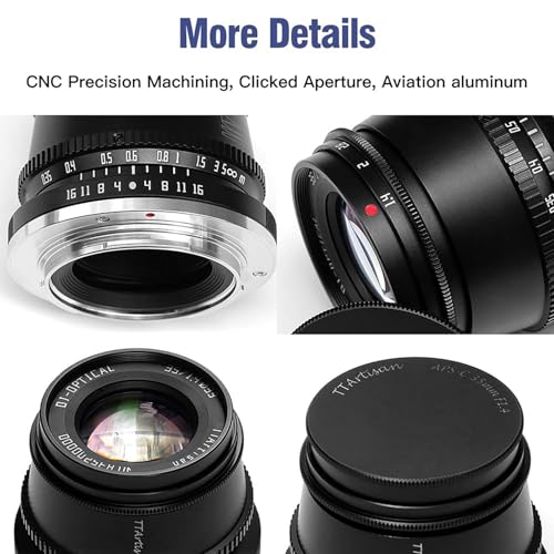 TTArtisan 35mm F1.4 APS-C Manual Focus Lens for Nikon Z Mount Camera Z5 Z6 Z7 Z6II Z7II ZFC Z30 Z50 Z9 Black - Image 3