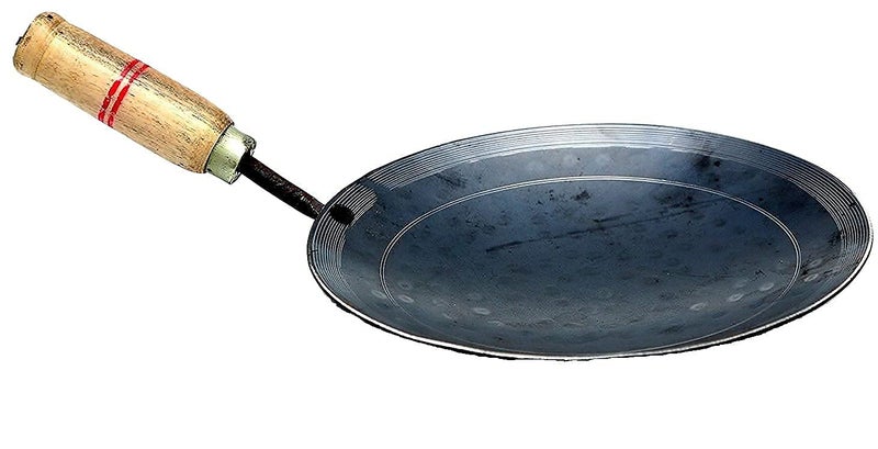 SHIFA CRAFT Roti Tawa Dasi Handmade Friendly Iron Tawa for RotiChapati 9 inch Cooking Loha Lokhand Tawa Silver - Image 4