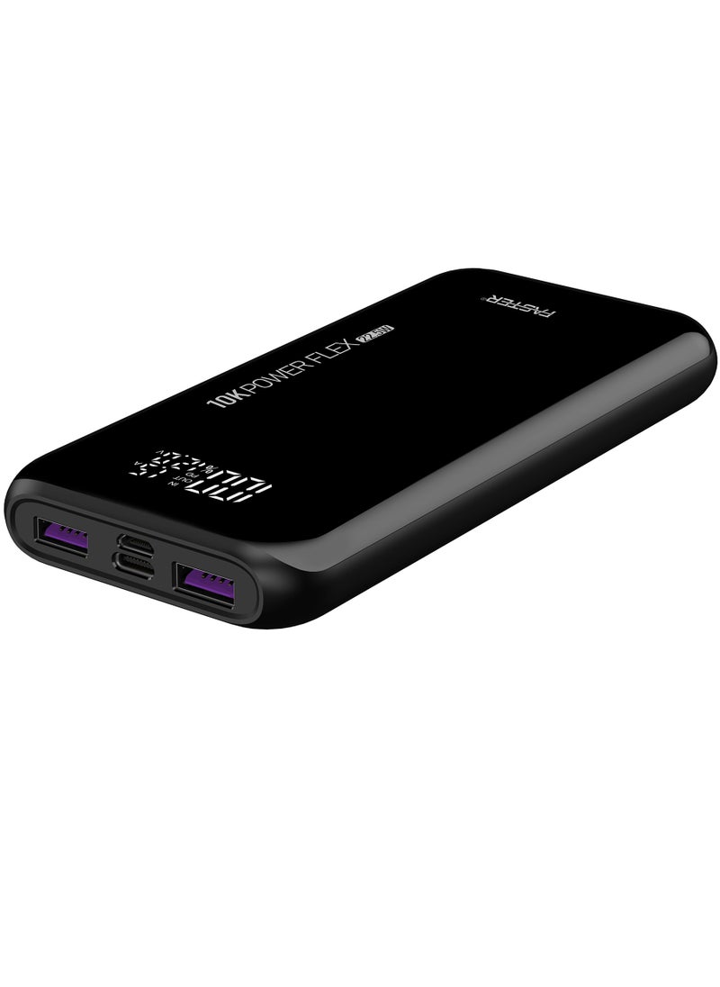 Faster 10000 mAh Power Bank - 22W Fast Charging Portable Charger - Laptop Mobile Charger Portable with 2 USB A Ports & 1 USB C Port - Battery Pack For Laptop MacBook Dell iPhone Samsung - Compact Design with Digital Display  - Image 4