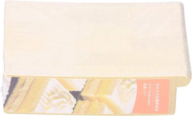 GOWENIC Gold Cake Cardboard 100PCS Rectangle Dessert Display Tray Handle Design Food Grade Safe and 5.1x1.6in for Baking Sales Activities - Image 3